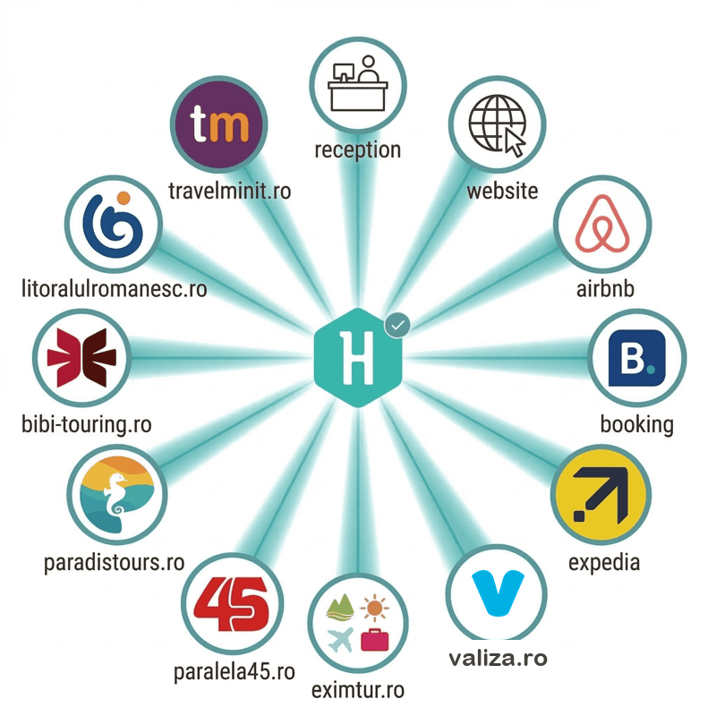 Hoteliera Channel Manager conectând principalele canale de rezervări