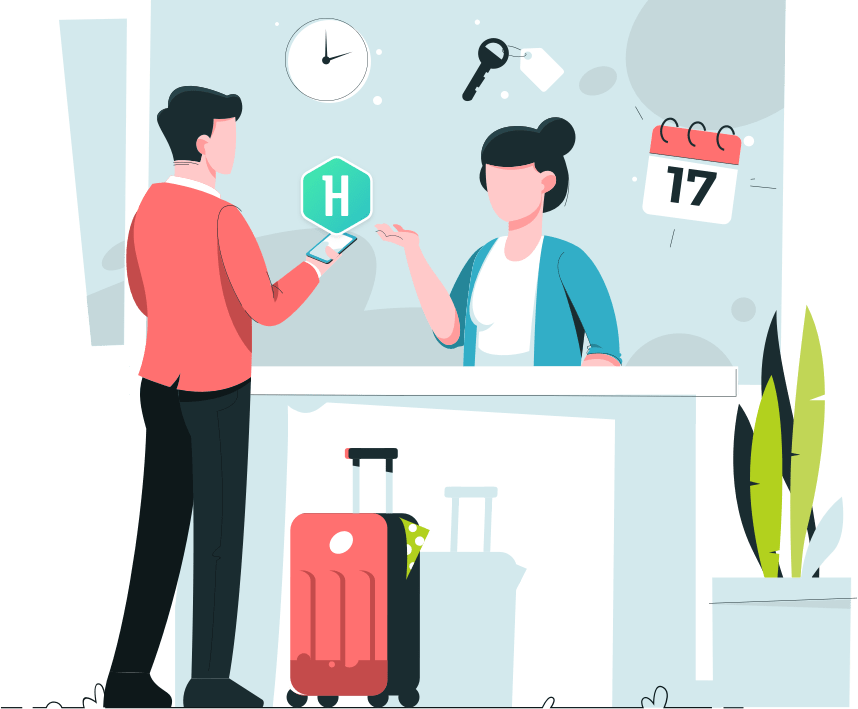 Check in Hotel vector. At the Hotel vector Art gif.